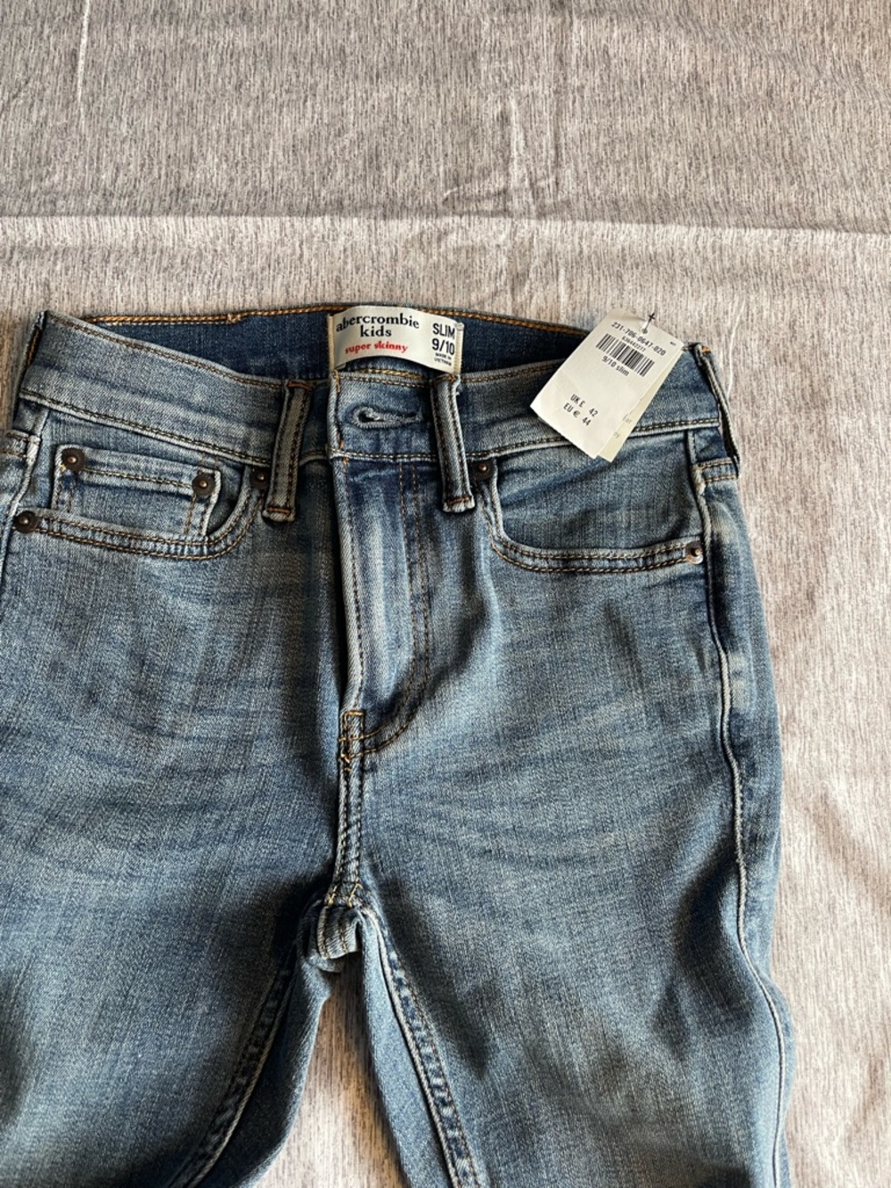 abercrombie kids light blue denim slim jeans